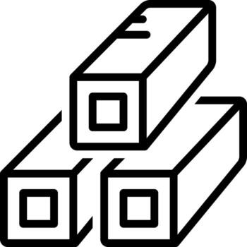 Home Line Icon For Aluminium Vector
