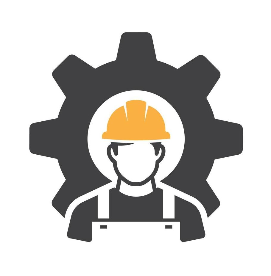 Home Safety Worker Icon Industrial Worker Icon Construction Safety Icon Man And Gear Icon Illustration Vector E1778791473396